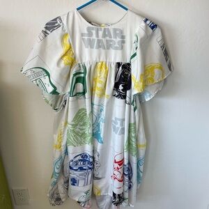Star Wars Bedsheet Multicolor High Low Dress